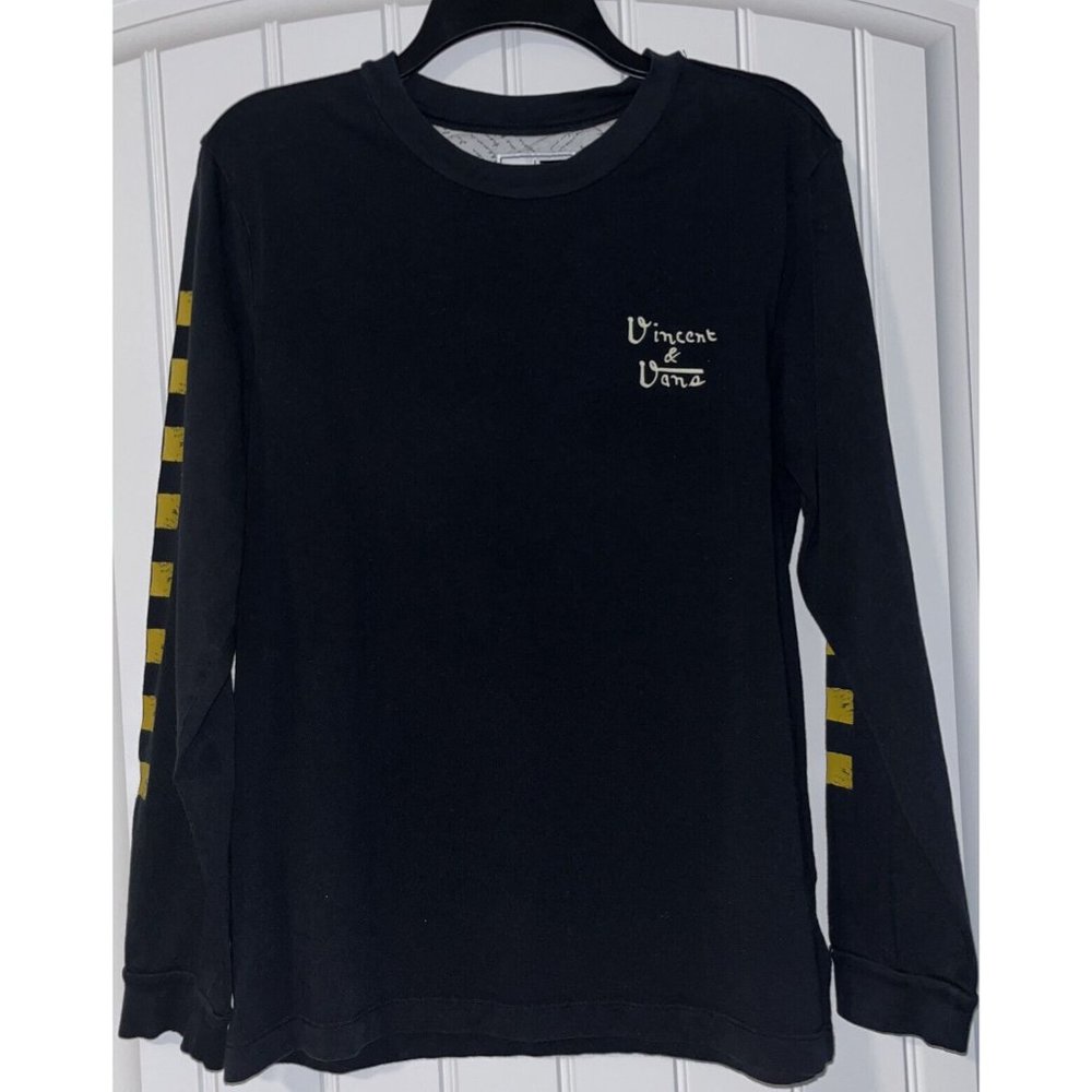 Vans X Vincent Van Gogh Skull Long Sleeve Sz Large Black T-Shirt